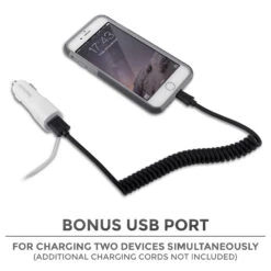 SmartSeries 2.1A Car Charger With USB Port And 30-Pin Charging Cable -Electronics Store 304412C