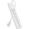 Belkin Home/Office Surge Protector 6 AC Outlets 10ft Cord 720 J White BE10600010