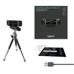 Logitech C922 Pro Stream Webcam 1080P Camera For HD Video With Tripod
