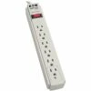 Protect It! Surge Protector 6 Outlets 4 Ft Cord 790 Joules Light Gray TLP604