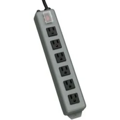 Tripp Lite Waber 6-Outlet Industrial Power Strip, Locking Switch Cover