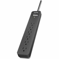 APC Essential SurgeArrest 6 Outlet Surge Protector 1080 J Black 2/Pack PE66DP