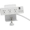 Tripp Lite 3-Outlet Surge Protector Power Strip W/ 2-Port USB Charging, White -Electronics Store 550292