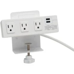 Tripp Lite 3-Outlet Surge Protector Power Strip W/ 2-Port USB Charging, White