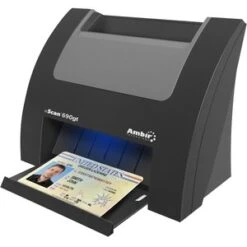 Ambir NScan 690gt Duplex ID Card Scanner - 48-bit Color - 8-bit Grayscale - USB