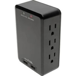 Tripp Lite Surge Protector TLP6SLUSBB 6 Outlet 2 USB Ports Direct Plug-In