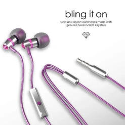 MEE Audio Crystal In-Ear Wired Headphones Pink M11J-PK