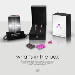 MEE Audio Crystal In-Ear Wired Headphones Pink M11J-PK -Electronics Store 594897D