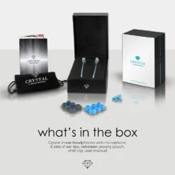 MEE Audio Crystal In-Ear Wired Headphones Turquoise M11J-TQ -Electronics Store 594900D