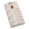 Protect It! Surge Protector 8 AC Outlets 8 Ft Cord 1440 J Light Gray TLP808 -Electronics Store 612936