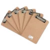 Universal Hardboard Clipboard Holds 5 X 8 Sheets Brown 6/Pack UNV05561