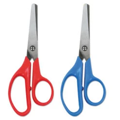 Universal Kids' Scissors Rounded Tip 5" Long 2/Pack UNV92024