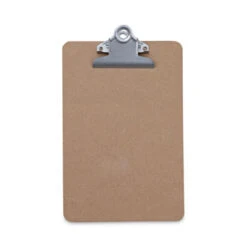 Universal Hardboard Clipboard Holds 5 X 8 Sheets Brown 3/Pack UNV05610VP