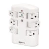 Innovera Wall Mount Surge Protector 6 AC Outlets 2160 J White IVR71651 -Electronics Store 621124