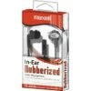 In-Ear Buds With Built-in Microphone 4 Ft Cord Black 190300