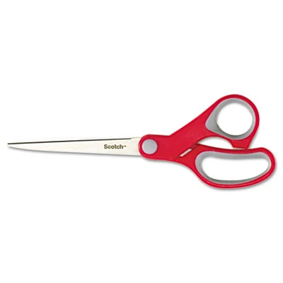 3M Scotch Multi-Purpose Scissors Pointed Tip 7" Gray/Red Straight Handle 1427 3 3M Scotch Multi-Purpose Scissors Pointed Tip 7" Gray/Red Straight Handle 1427
