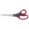 Precision Scissors 8" Long 3.13" Cut Length Straight Gray/Red Handle 1448 -Electronics Store 631593