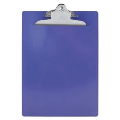 Recycled Plastic Clipboard With Ruler Edge 1" Clip Capacity Holds 8.5 X 11 Sheets Purple 21606