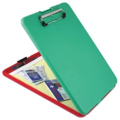 SlimMate Show2Know Safety Organizer 0.5" Clip Capacity Holds 8.5 X 11 Sheets Red/Green 00580