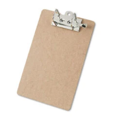 Recycled Hardboard Archboard Clipboard 2.5" Clip Capacity Holds 8.5 X 11 Sheets Brown 05712