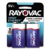 Rayovac High Energy Premium Alkaline 9V Batteries 4/Pack A16044TK -Electronics Store 633394