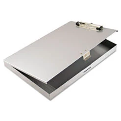 Tuffwriter Recycled Aluminum Storage Clipboard 0.5" Clip Capacity Holds 8.5 X 11 Sheets Silver 45300