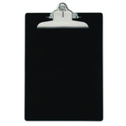 Recycled Plastic Clipboard With Ruler Edge 1" Clip Capacity Holds 8.5 X 11 Sheets Black 21603