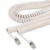 Coiled Phone Cord Plug/Plug 25 Ft Beige 42260 -Electronics Store 635405