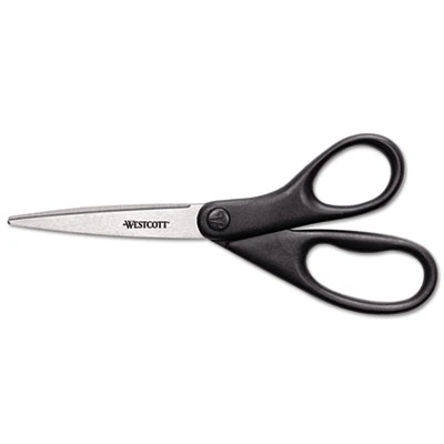 Westcott Design Line Straight Stainless Steel Scissors 8" Black Straight 13139 3 Westcott Design Line Straight Stainless Steel Scissors 8" Black Straight 13139