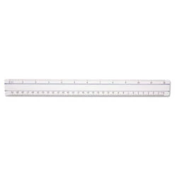 Westcott 12" Magnifying Ruler Standard/Metric Plastic Clear 15571