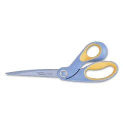 Westcott ExtremEdge Titanium Bent Scissors 9" Gray/Yellow Handle 14669