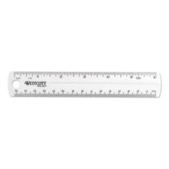 Westcott Transparent Shatter-Resistant Plastic Ruler Standard/Metric 45016