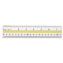 Westcott Acme Acrylic Data Highlight Reading Ruler Tinted Guide 15" Clear 10580
