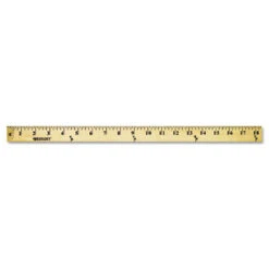Westcott Wood Yardstick With Metal Ends 36" Long. Clear Lacquer Finish 10425