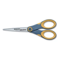 Westcott Non-Stick Titanium Bonded Scissors 7" Gray/Yellow Straight Handle 14851