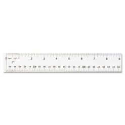 Westcott Clear Flexible Acrylic Ruler Standard/Metric 18" Long Clear 10564