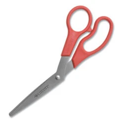 Westcott Value Line Stainless Steel Shears 8" Red Offset Handle 10703