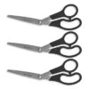 Westcott Stainless Steel Shears 8" Black Offset Handles 3/Pack 13402 -Electronics Store 639962