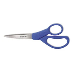 Westcott Preferred Line Stainless Steel Scissors 7" Blue Offset Handle 43217