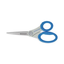 Scissors With Antimicrobial Protection 8" Long 3.5" Cut Length Straight Blue Handle 14643
