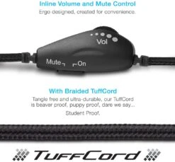 Cyber Acoustics USB Stereo Headset AC-6012 USB With Noise Cancelling Microphone -Electronics Store 656383D