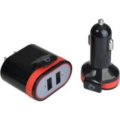 SIIG Fast Charging USB Wall Charger & Car Charger Bundle Pack Black ACPW1A12S1