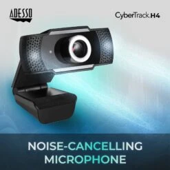 Adesso CyberTrack H4 1080P USB 2.1 MP Manual Focus Webcam Black CYBERTRACKH4 -Electronics Store 664587D