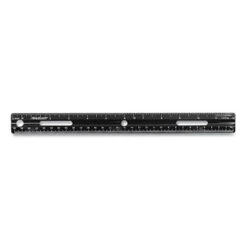 Westcott KleenEarth Recycled Ruler Standard/Metric 12" Long Plastic Black 41015