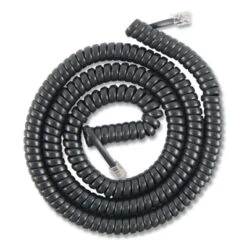 Power Gear Coiled Phone Cord Plug/Plug 12 Ft Black 2763986177