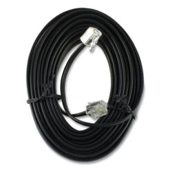 Power Gear 25ft RJ11 Telephone Line Cord Plug/Plug Black 7658099986580