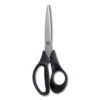Stainless Steel Scissors 7" Long 2.64" Cut Length Straight Black Handle TR55036