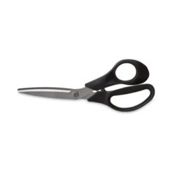 Stainless Steel Scissors 8" Long 3.58" Cut Length Offset Black Handle TR55033