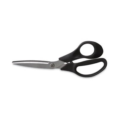 Stainless Steel Scissors 8" Long 3.58" Cut Length Offset Black Handle TR55033 3 Stainless Steel Scissors 8" Long 3.58" Cut Length Offset Black Handle TR55033