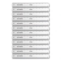 Westcott Non-Shatter Flexible Ruler Standard/Metric 12" Clear 12/Box 17725